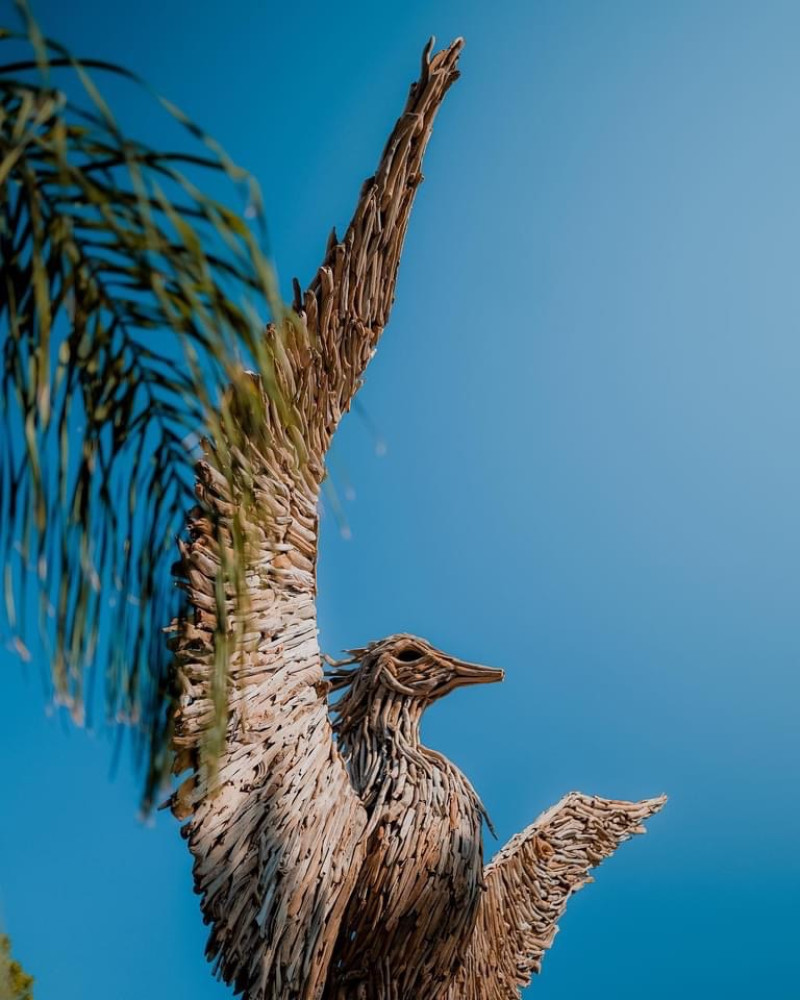 Large wooden bird